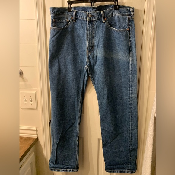 Men Levi's 505 Medium Stonewash Regular Fit Straight Leg 40x32 -4891 Red Tag - Picture 1 of 11